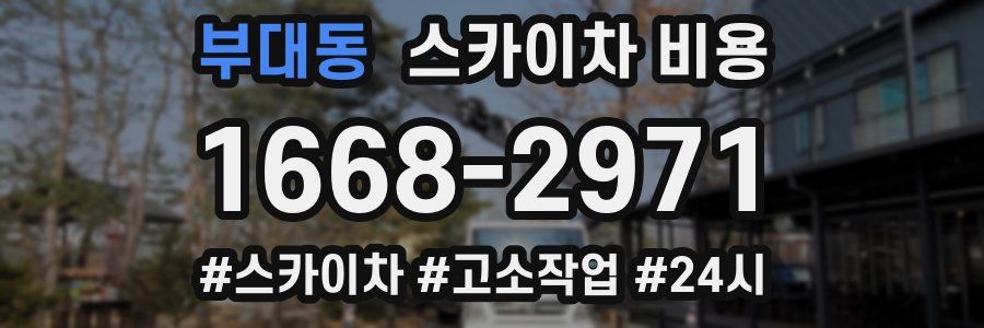 부대동 스카이차 비용