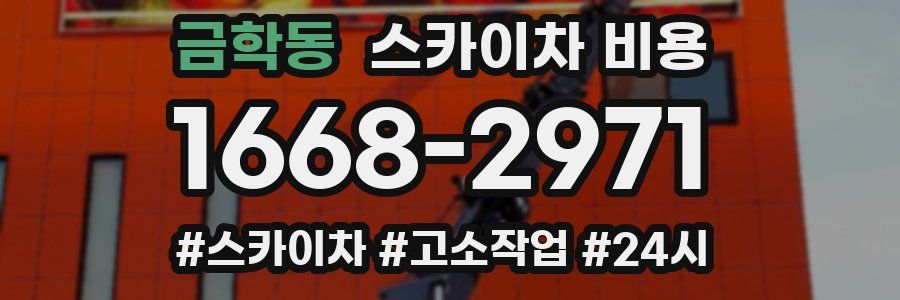 금학동 스카이차 비용