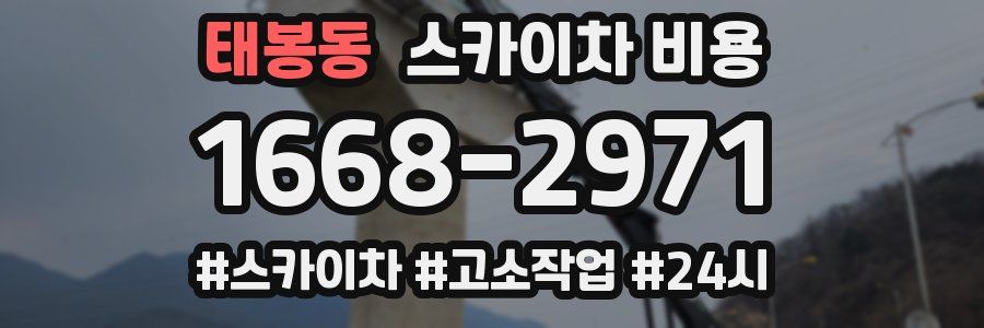 태봉동 스카이차 비용