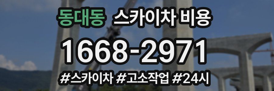 동대동 스카이차 비용