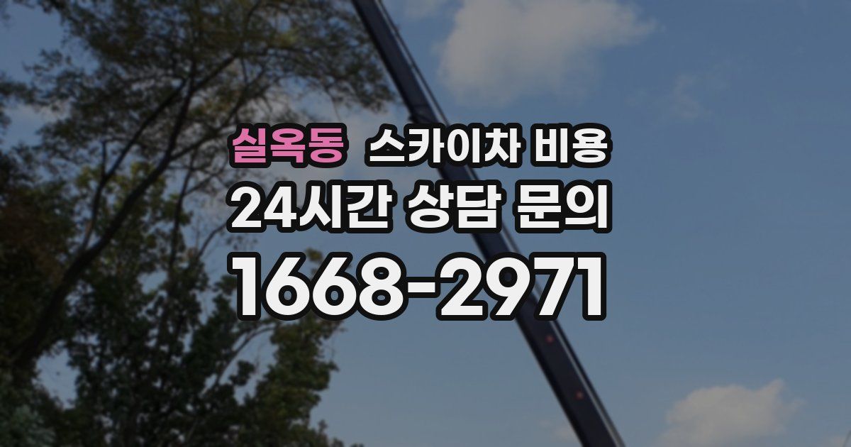 실옥동 스카이차 비용