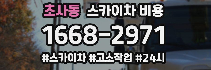 초사동 스카이차 비용