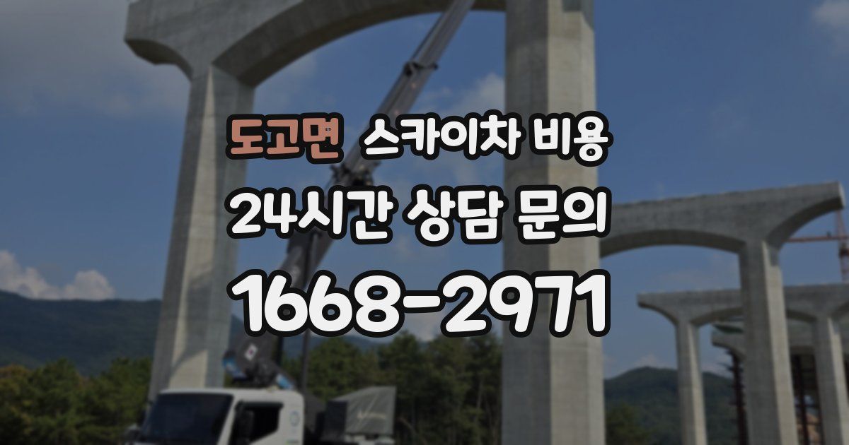도고면 스카이차 비용
