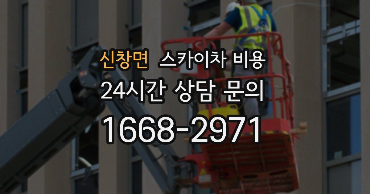 신창면 스카이차 비용