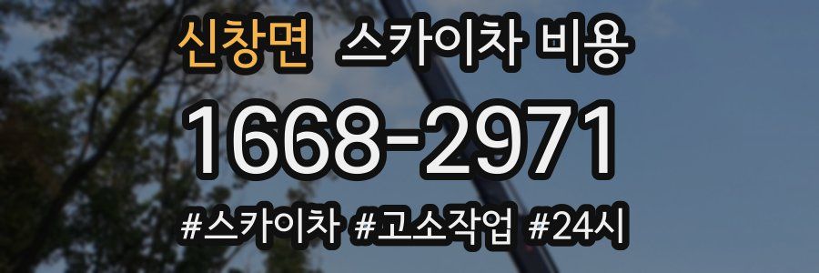 신창면 스카이차 비용