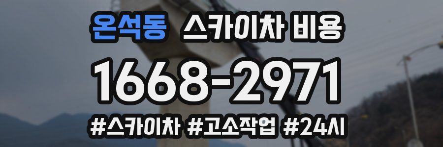 온석동 스카이차 비용