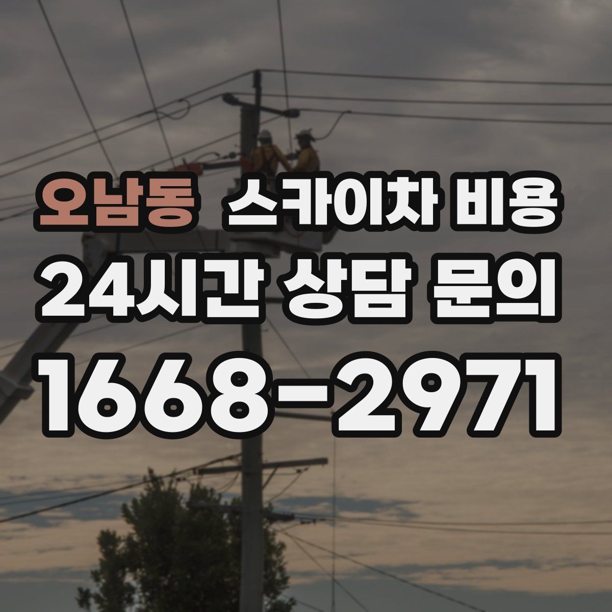 오남동 스카이차 비용