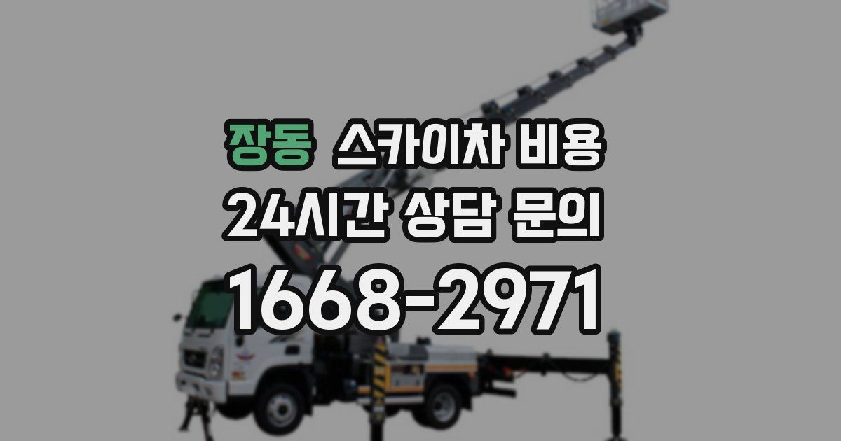 장동 스카이차 비용