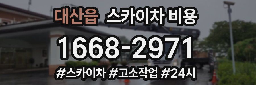 대산읍 스카이차 비용