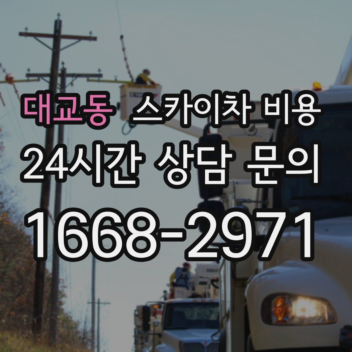 대교동 스카이차 비용