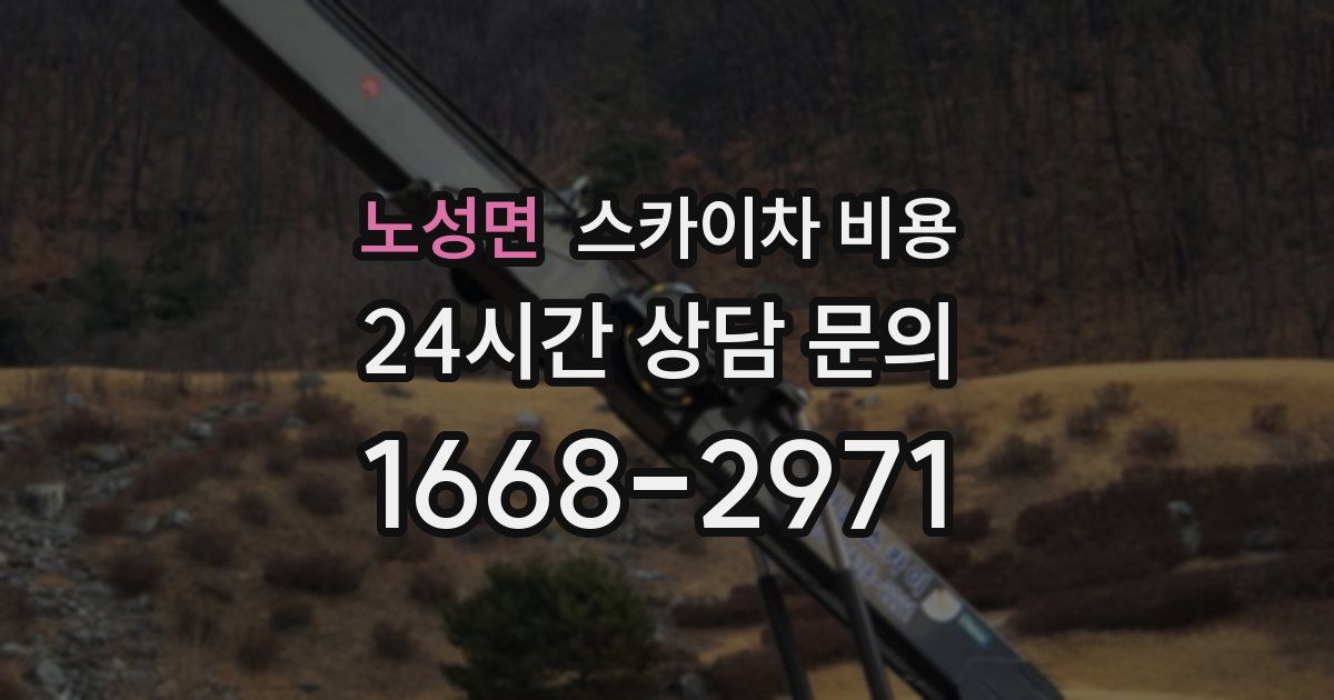 노성면 스카이차 비용