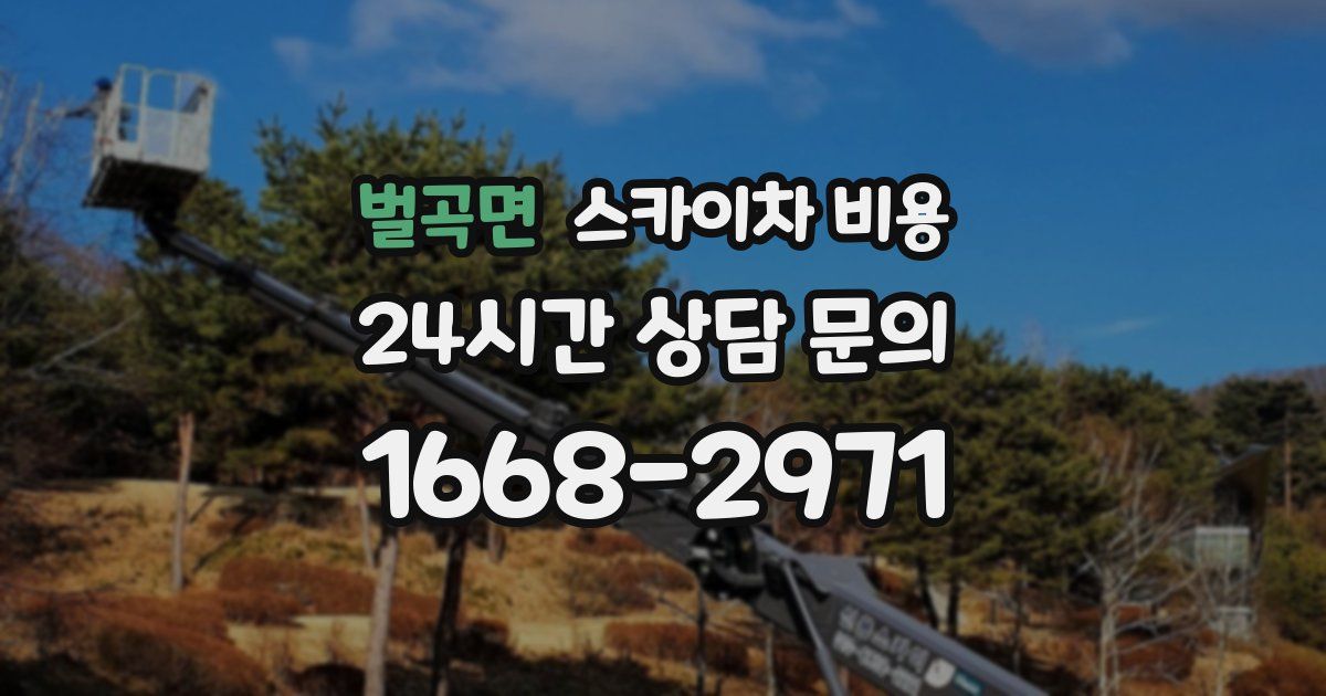 벌곡면 스카이차 비용