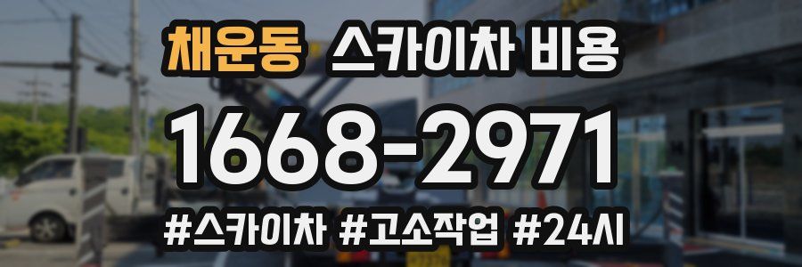 채운동 스카이차 비용