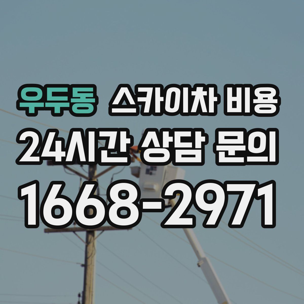 우두동 스카이차 비용