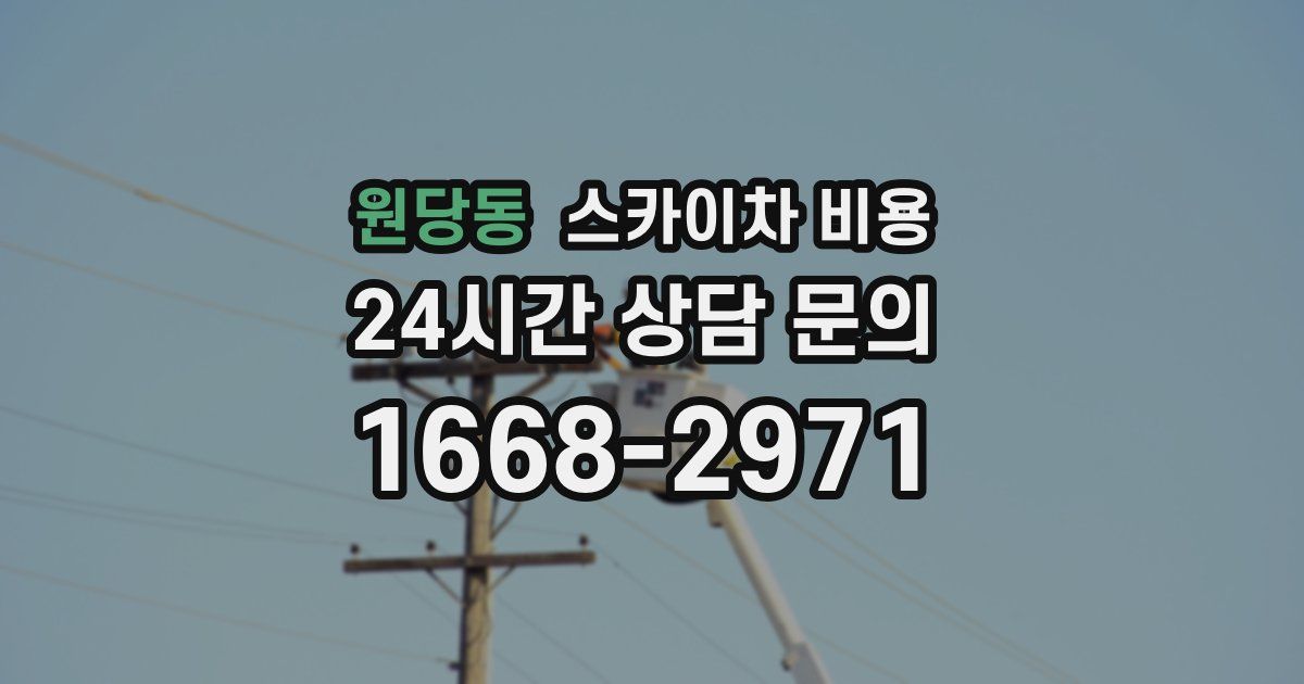 원당동 스카이차 비용