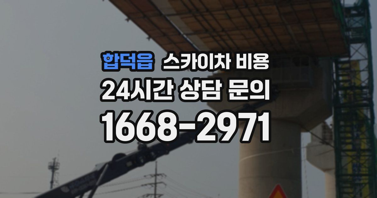 합덕읍 스카이차 비용