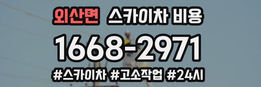 외산면 스카이차 비용