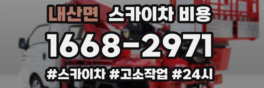 내산면 스카이차 비용