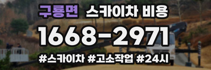 구룡면 스카이차 비용