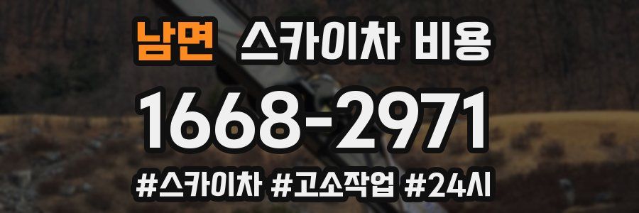 남면 스카이차 비용