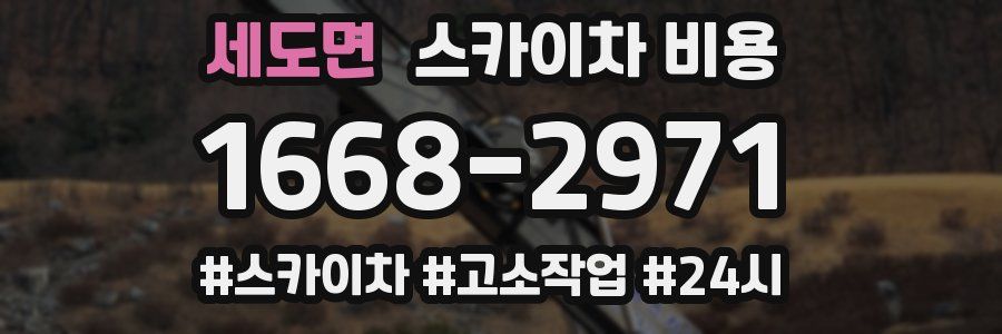 세도면 스카이차 비용