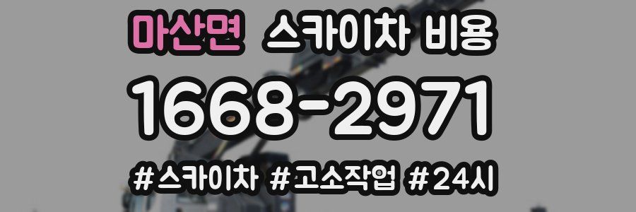 마산면 스카이차 비용