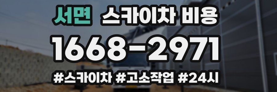 서면 스카이차 비용