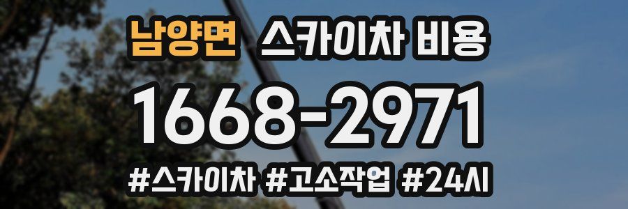 남양면 스카이차 비용