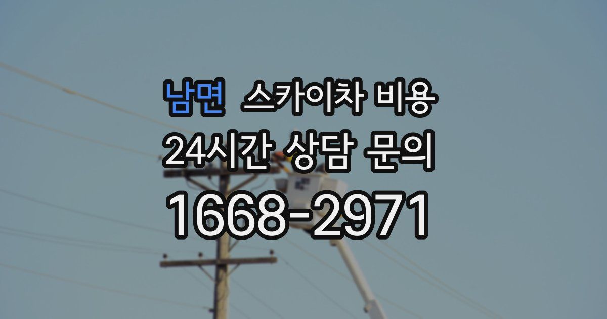 남면 스카이차 비용