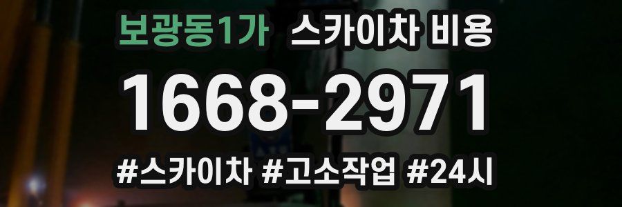 보광동1가 스카이차 비용
