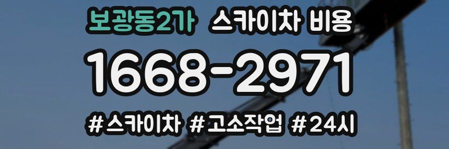 보광동2가 스카이차 비용