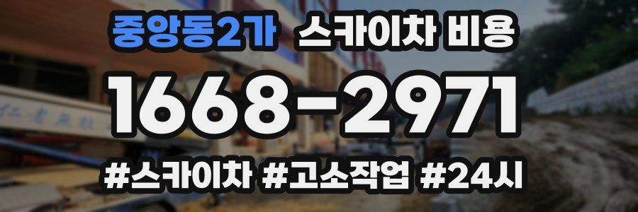 중앙동2가 스카이차 비용