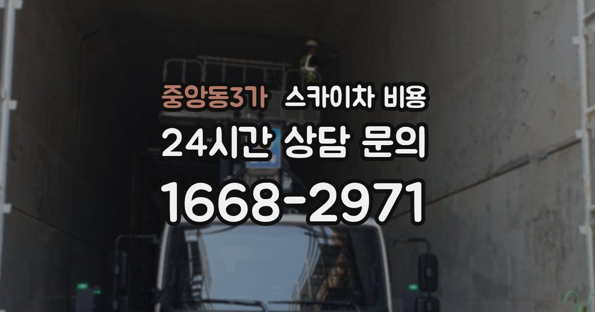 중앙동3가 스카이차 비용