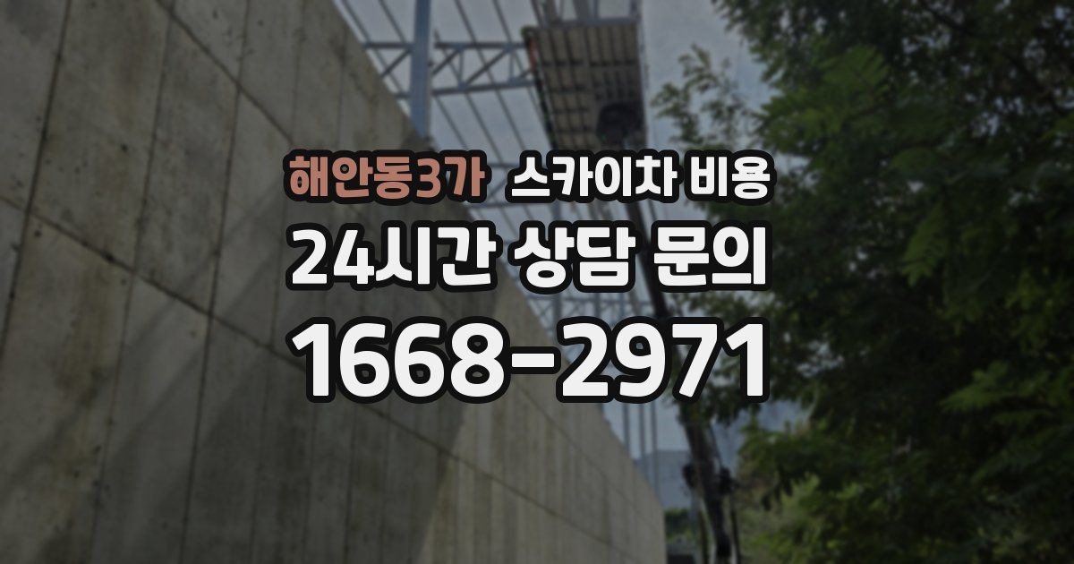 해안동3가 스카이차 비용
