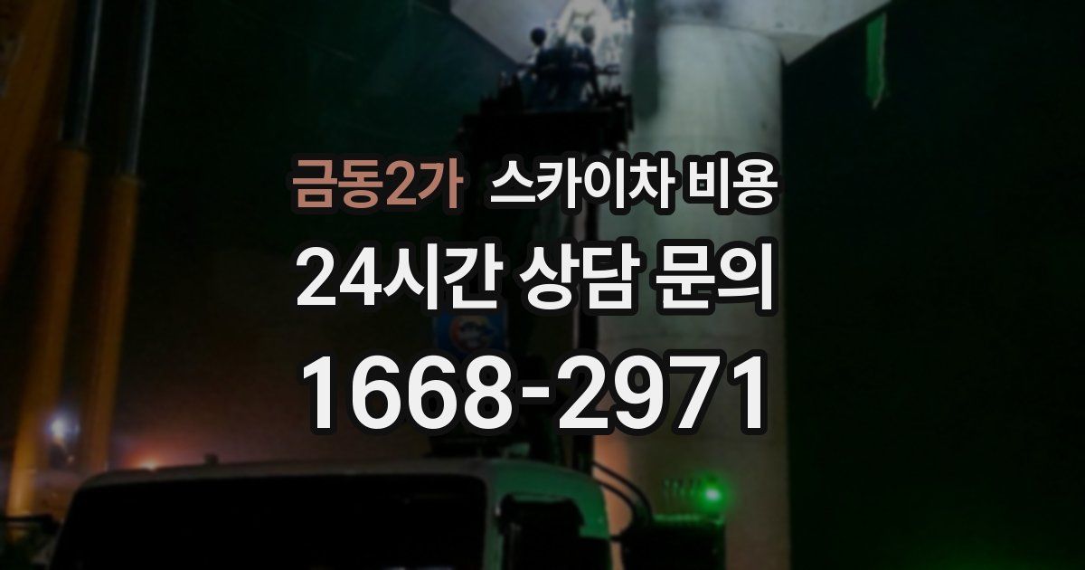 금동2가 스카이차 비용