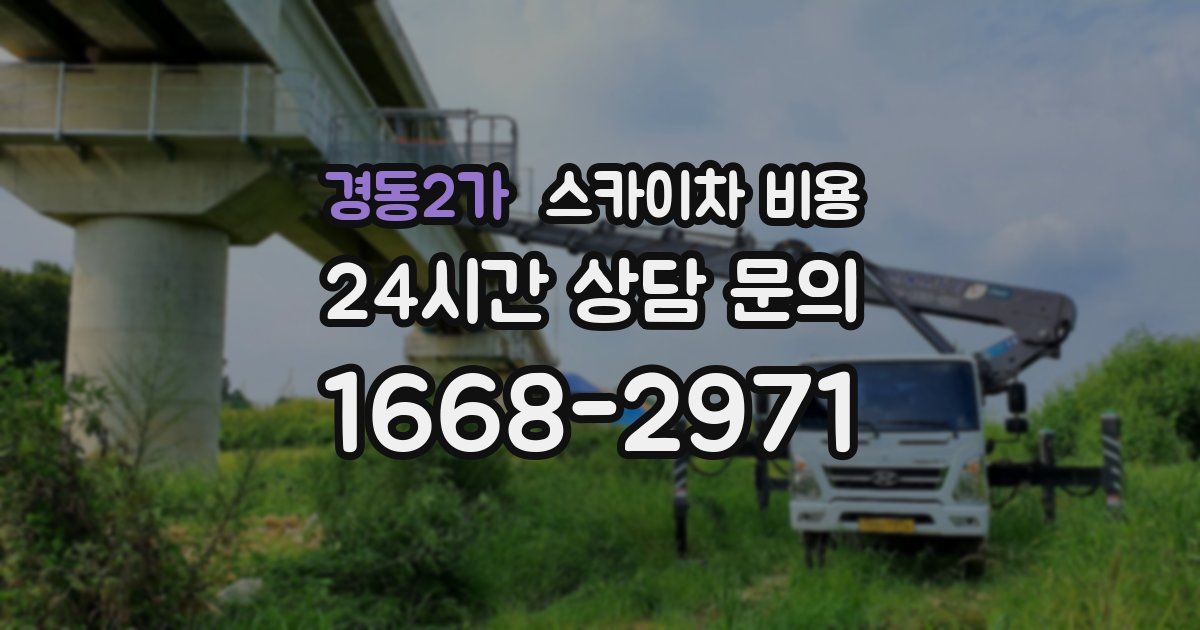 경동2가 스카이차 비용