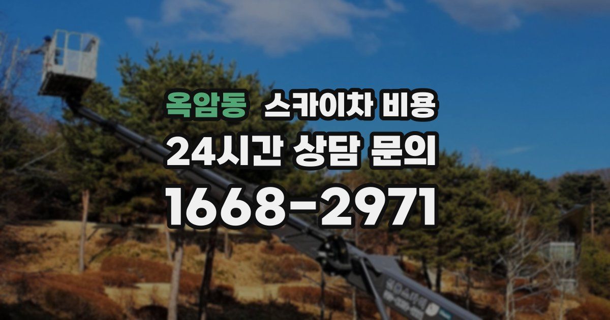 옥암동 스카이차 비용