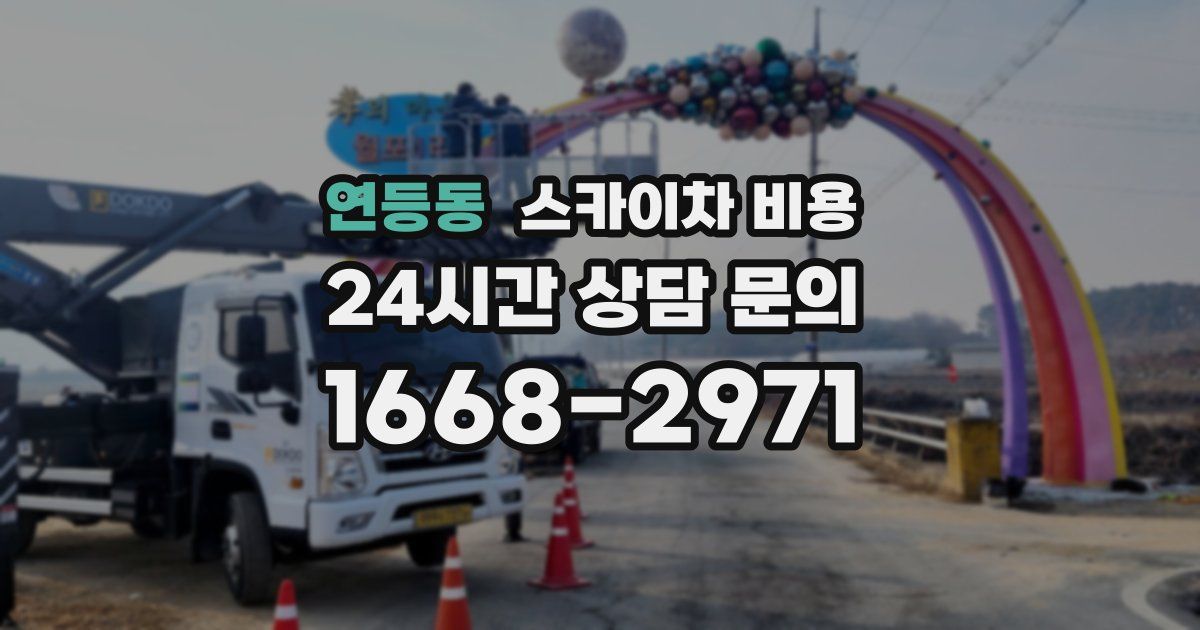 연등동 스카이차 비용