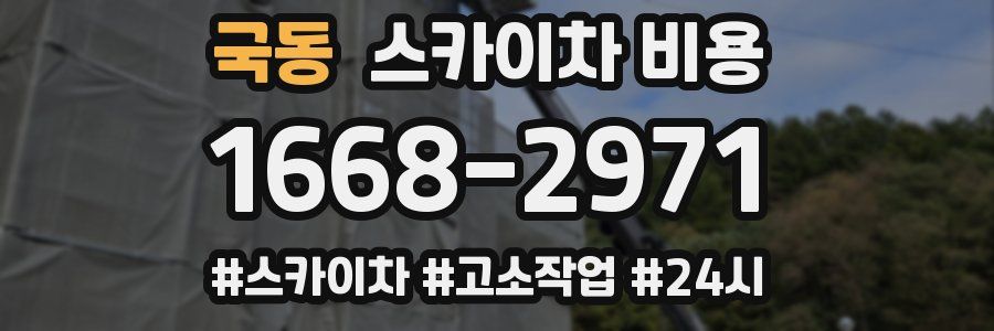 국동 스카이차 비용