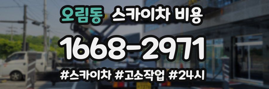 오림동 스카이차 비용