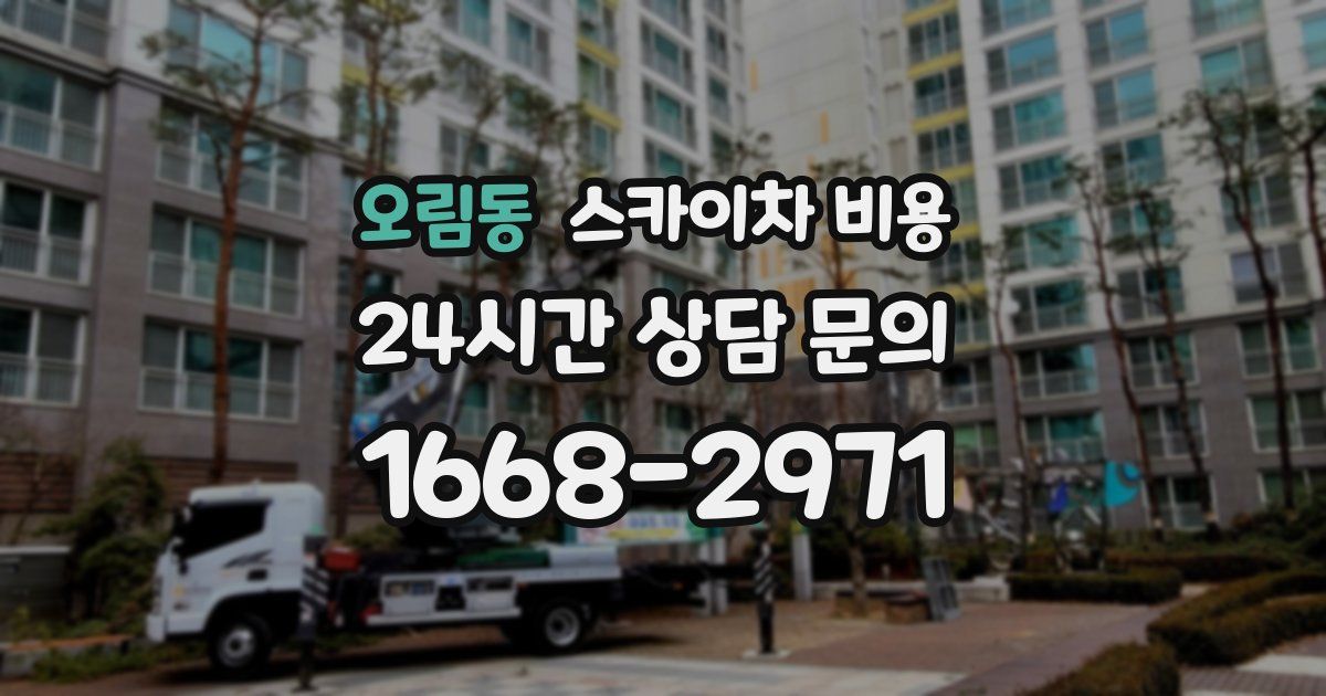 오림동 스카이차 비용