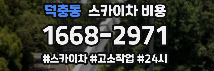 덕충동 스카이차 비용