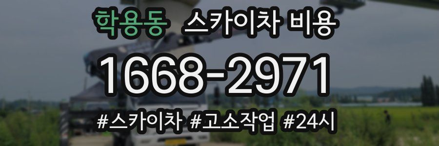 학용동 스카이차 비용