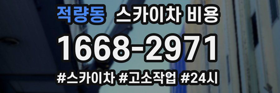 적량동 스카이차 비용