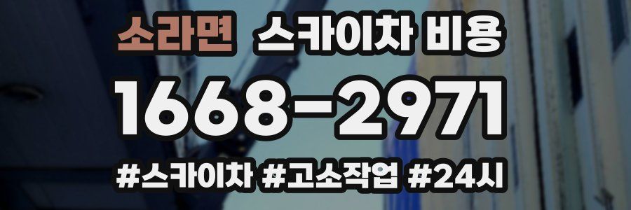 소라면 스카이차 비용