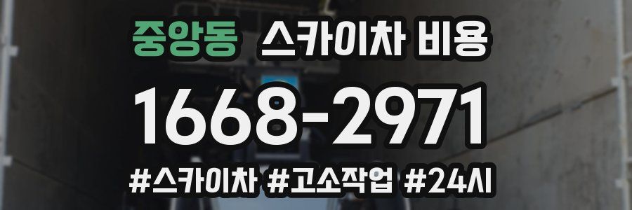 중앙동 스카이차 비용