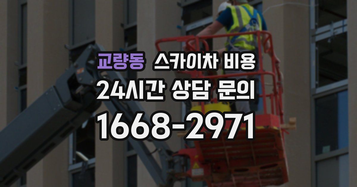 교량동 스카이차 비용