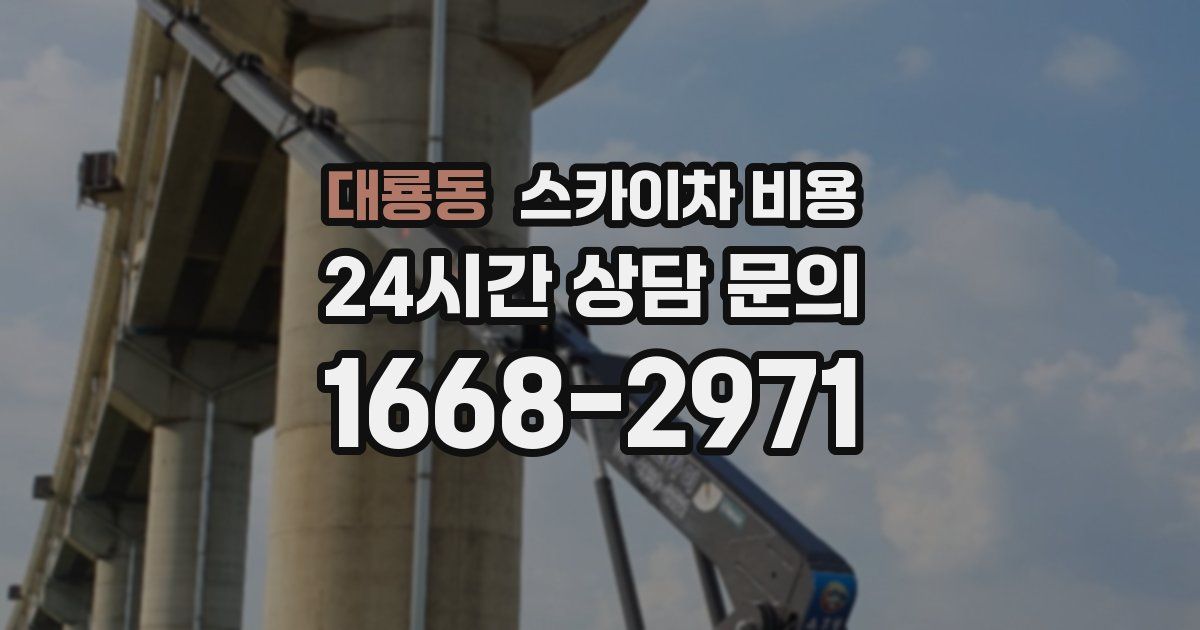 대룡동 스카이차 비용