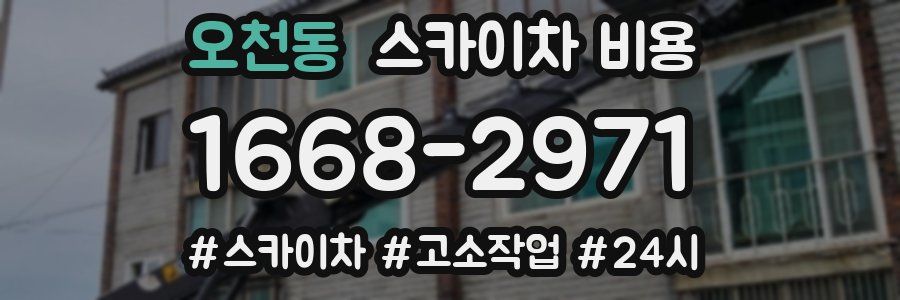 오천동 스카이차 비용