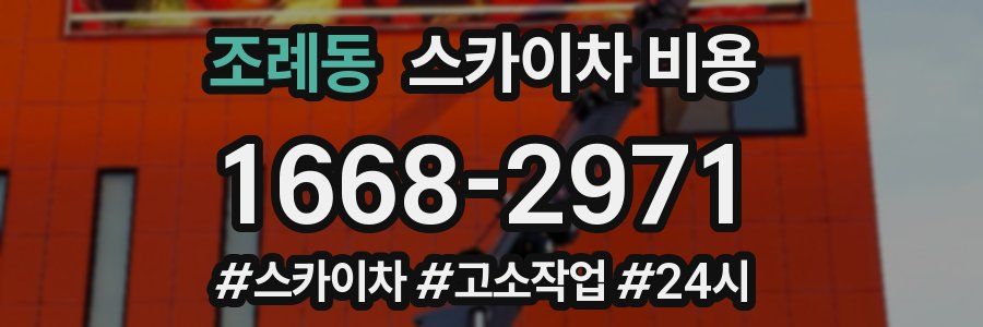 조례동 스카이차 비용